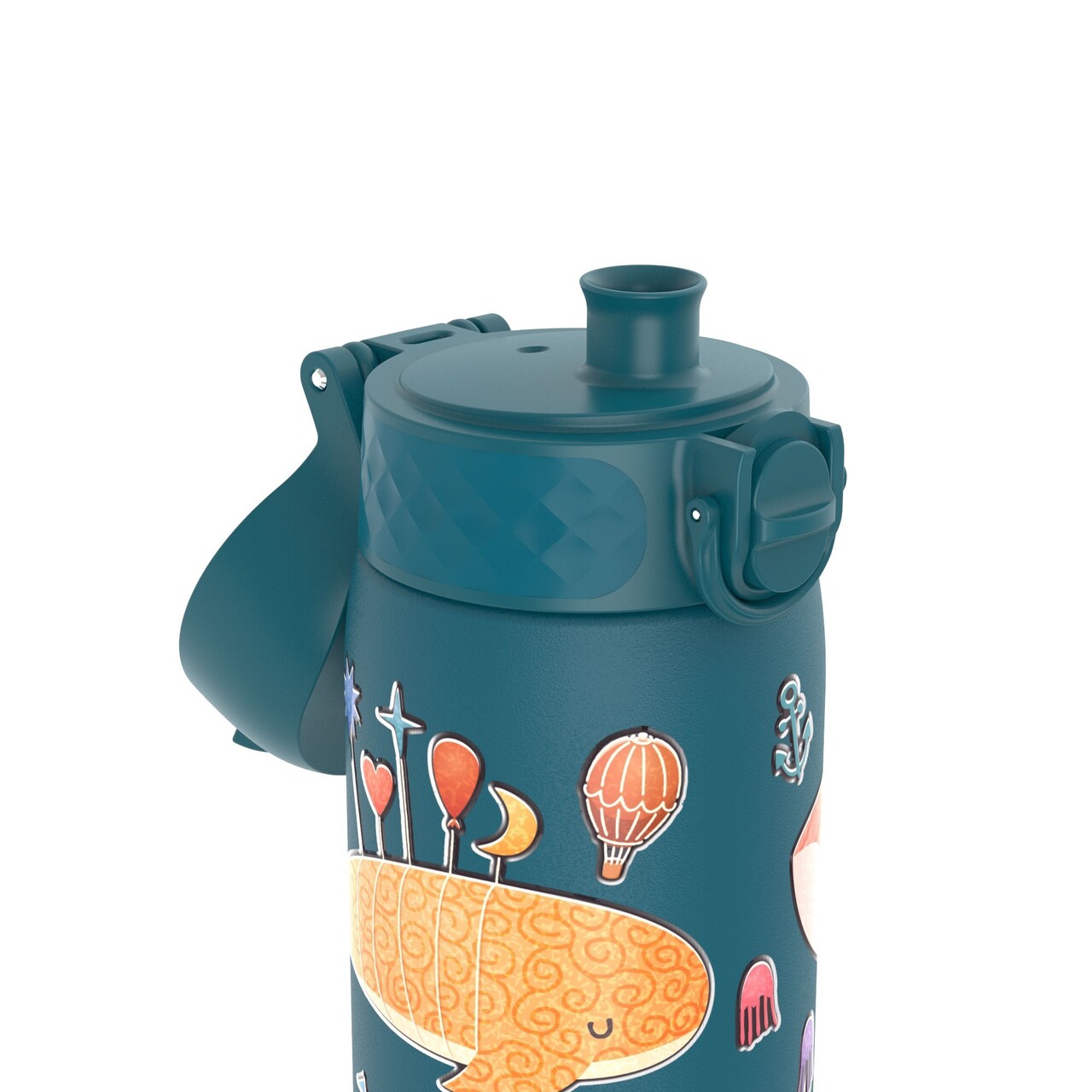 Sticla apa pentru copii Slim, inox, 600ml, Whales - Ion8 - imagine 2