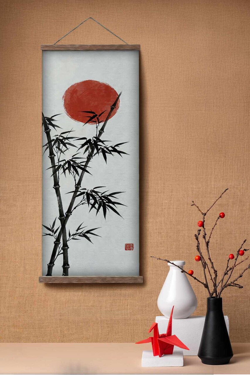 Tablou decorativ, ARTJPNPSTRDK24, Lemn masiv, Pictura pe canvas, Multicolor - view 2