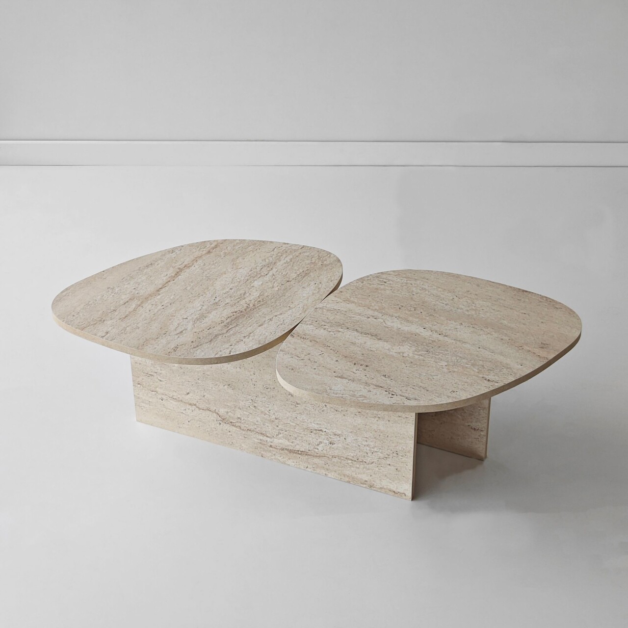 Masuta de cafea, Hanah Home, Stones, 125x38x60 cm, Travertin - view 8