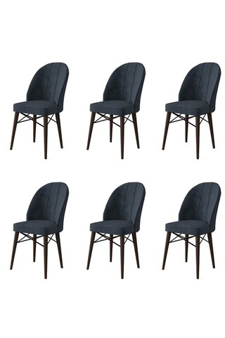 Set de scaune, Charlotte, Ritim, Metal, Antracit/Maro