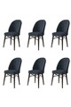 Set de scaune, Charlotte, Ritim, Metal, Antracit/Maro