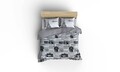 Lenjerie de pat pentru o persoana, Victoria, City 121VCT12289, 2 piese, bumbac ranforce, multicolor