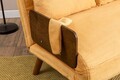 Canapea extensibilă cu 2 locuri, Futon, 859FTN2720, Metal , Galben mustar