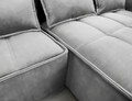 Coltar extensibil dreapta 4 locuri ELTAP, RT-03NU, Campo, 265x196x88 cm, lemn/poliester, gri deschis