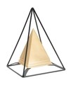 Decoratiune Piramid, Mauro Ferretti, 15x15x21 cm, polirasina, auriu