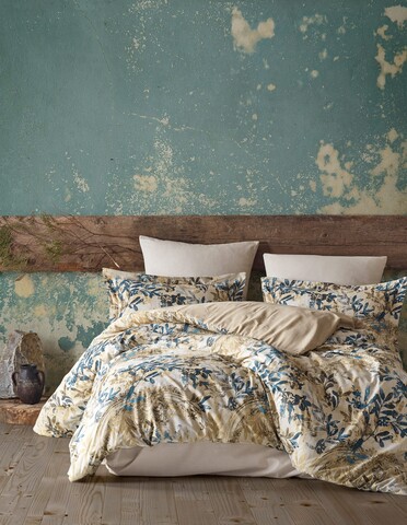 Lenjerie de pat dubla King(FR) Cinque Terra, Primacasa by Türkiz, 3 piese, 240x220 cm, bumbac satinat, multicolor
