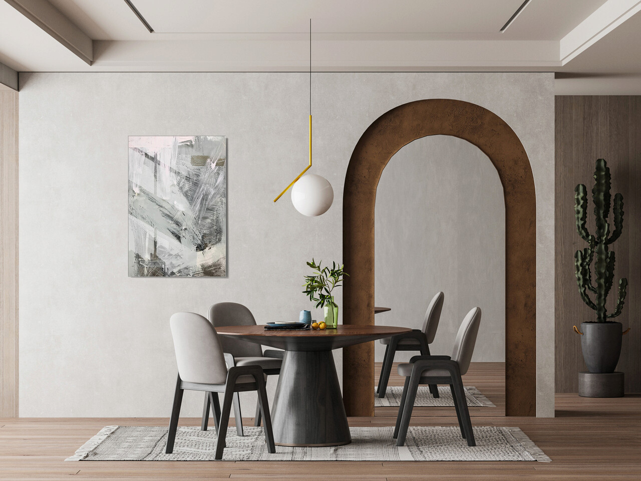 Tablou decorativ, 1474, Sticla temperata, 50 x 70 cm, Multicolor - 1 | YEO
