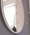 Oglinda decorativa, Siam, Ozze, 60x60x2.2 cm, MDF , Alb