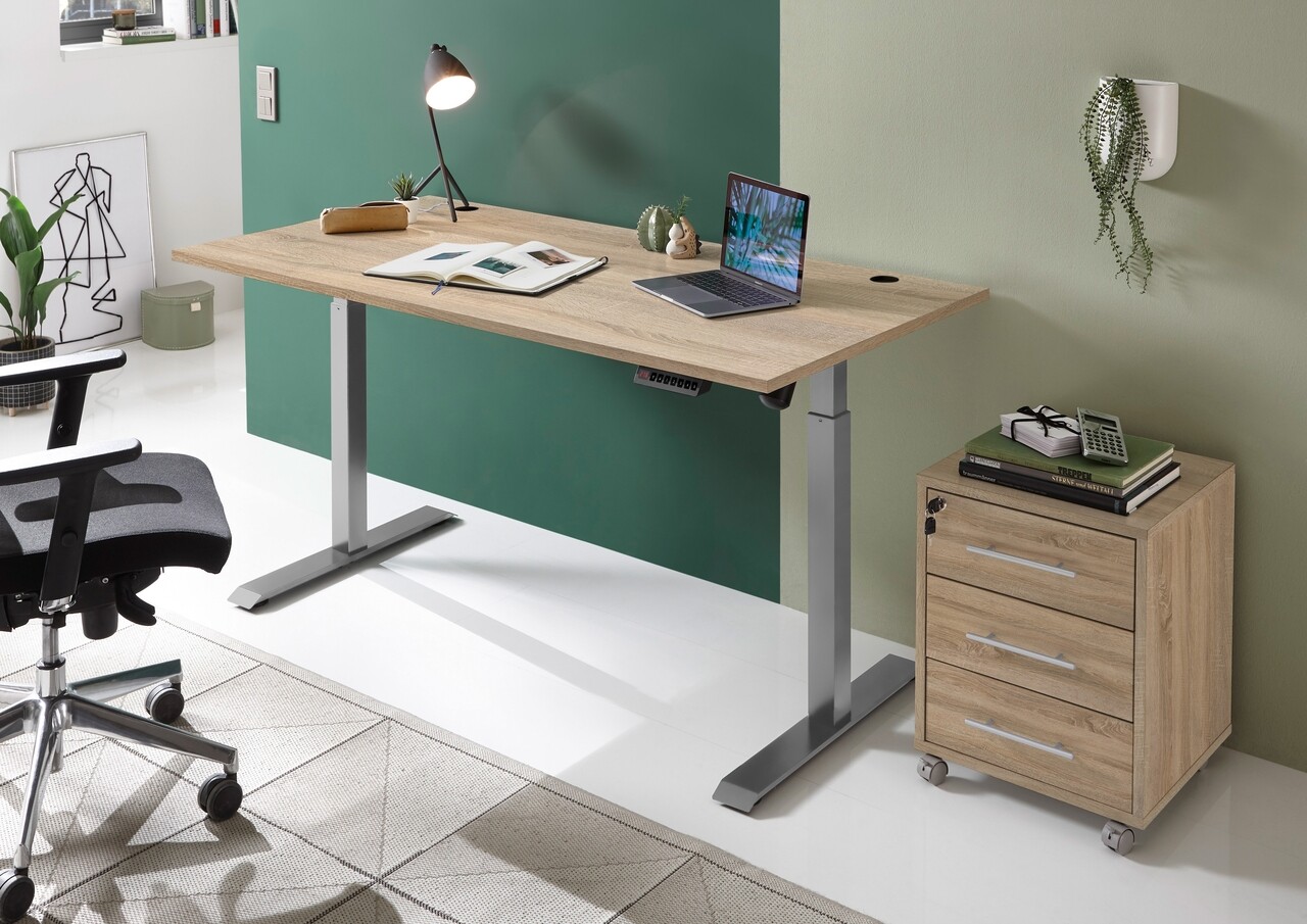 Birou Reglabil, Pronto Office, 160 X 77 X 72 Cm, PAL, Bej