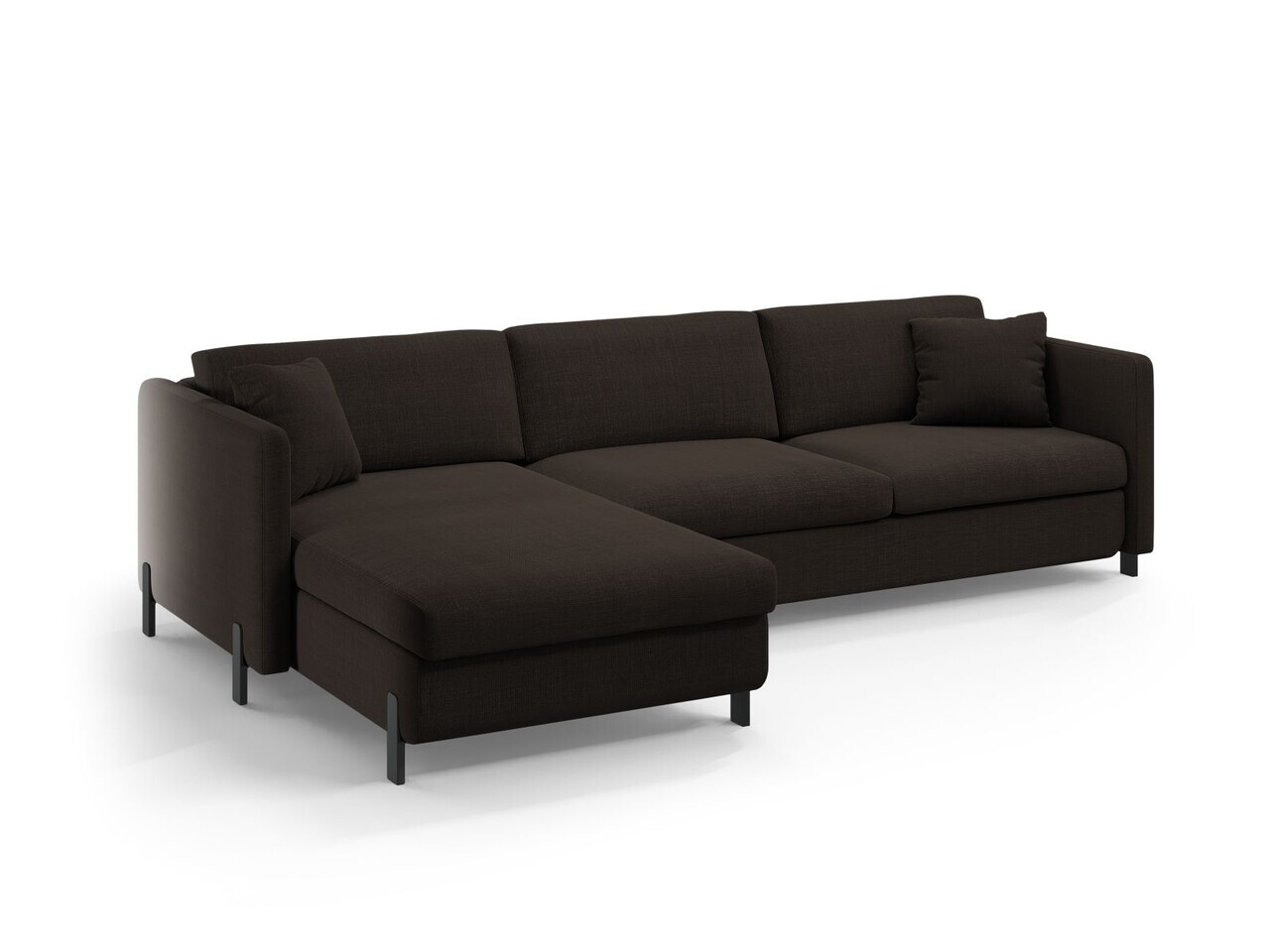 Coltar extensibil stanga 5 locuri, Gloria, Micadoni Home, 286x170x88 cm, tesatura structurata, gri inchis — imaginea 3