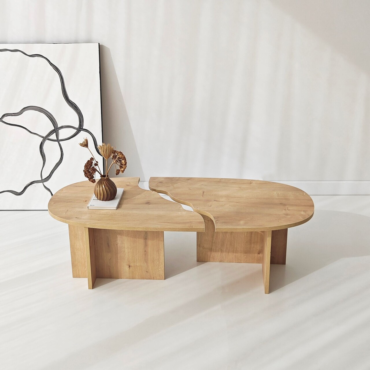 Masuta de cafea, Hanah Home, Missisipi, 120x38x60 cm, Maro - view 2