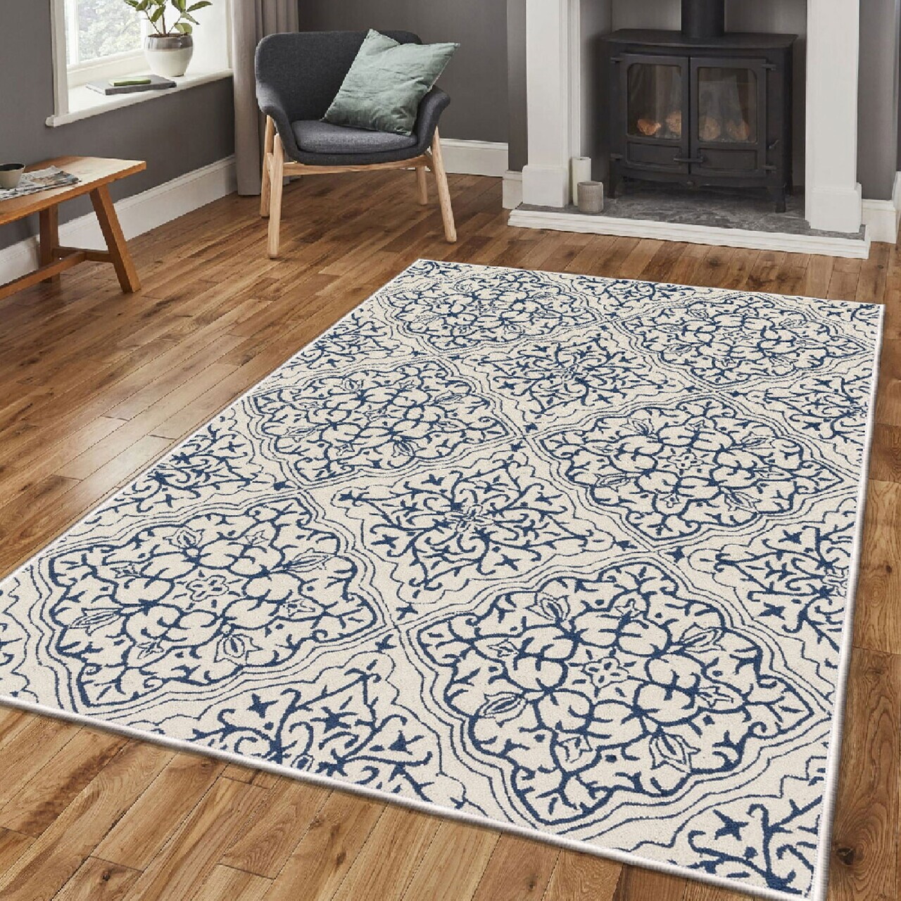 Covor, Els1906, 120x180 cm, Catifea, Multicolor — imaginea 2