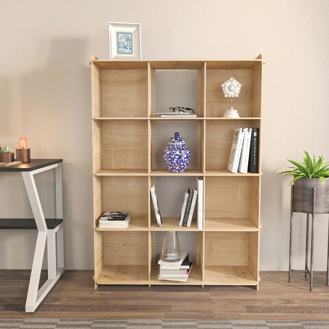 Corp biblioteca, zena home, zimba, 92.5x132x30 cm, pal, stejar