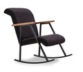 Scaun balansoar Yoka, Futon, 86x60x96 cm, metal, negru