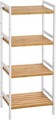 Raft de depozitare multifunctional Songmics, 45x31.5x111 cm, bambus, natural