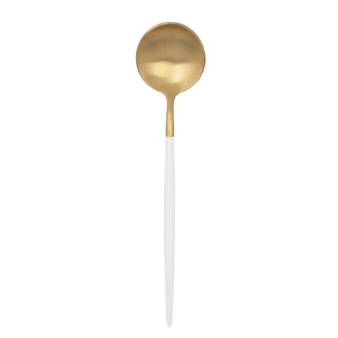 Set 12 linguri, Bidasoa, Gio, 21.6 cm, metal/inox, auriu/alb Bidasoa