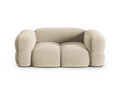 Canapea 2 locuri, Loretto, Cosmopolitan Design, 180x100x68 cm, catifea, bej deschis