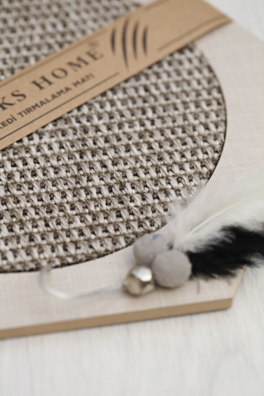 Covoras de zgariat pentru pisici, Paws &amp; Whiskers, Altıgen, MDF, Gri - 3