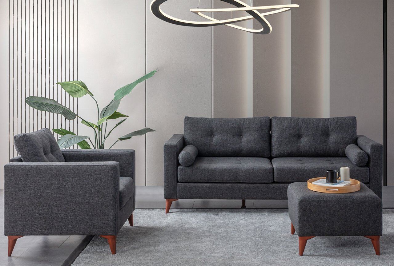Canapea 3 locuri, Atelier del Sofa, 752EST1105, Lemn de carpen;PAL, Antracit - view 5