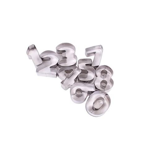 Set 9 forme pentru biscuiti, luigi ferrero norsk fr-1826, inox, cifre