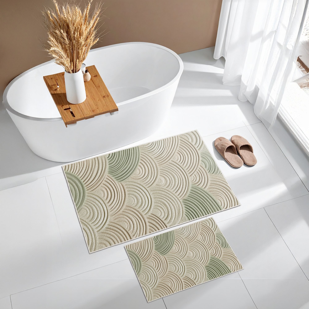 Set covorase de baie, L'essentiel Maison, Asr40, Verde - view 2