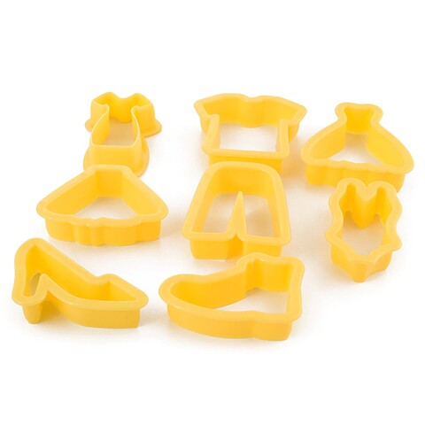 Set 8 forme pentru prajituri, sweet, polipropilena, galben