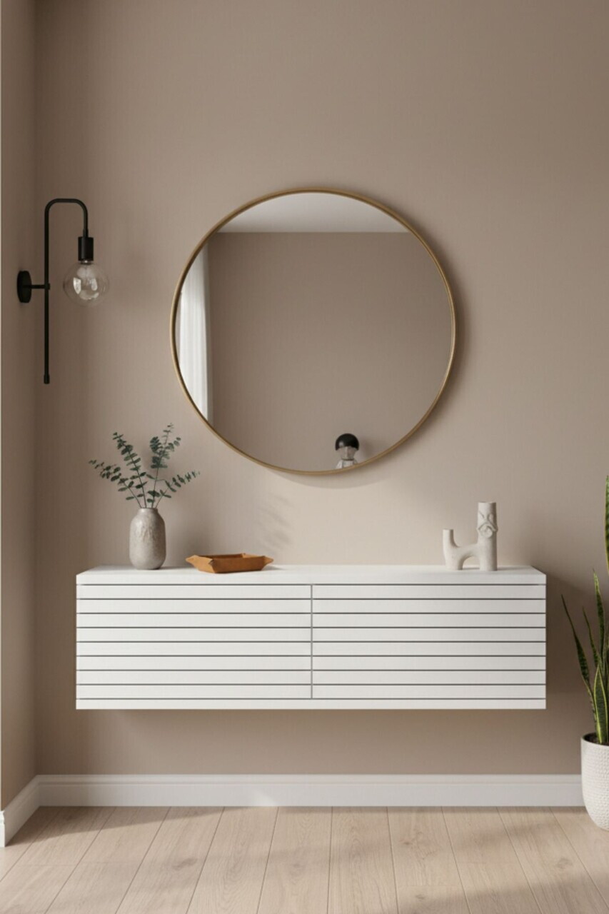 Dulap, Hanah Home, Zeynep 120, 120x25.5x29.6 cm, Alb — imaginea 3