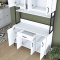 Dulap multifunctional, Rani, JE127 -2984, 120x198 cm, PAL, Alb