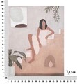 Tablou decorativ Lady -A, Mauro Ferretti, 80x100 cm, lemn pin/canvas pictat manual