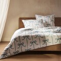 Lenjerie de pat dubla Vivienne, Homla, 3 piese, 160x200 cm, microfibra din poliester, alb/albastru