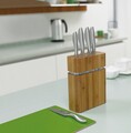 Set 5 cutite + suport din lemn de bambus, Richardson Sheffield, Forme, inox