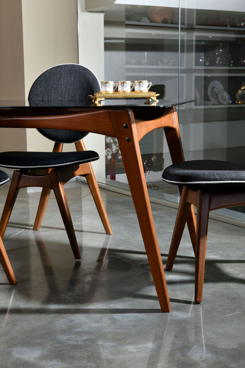 Set de scaune, Vow Chair, Touch v2, Lemn de carpen, Nuc / Antracit - 1 | YEO