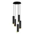 Lustra Sivani MR - 981, Opviq, 45 x 114 cm, 5 x E27, 100W, negru/galben