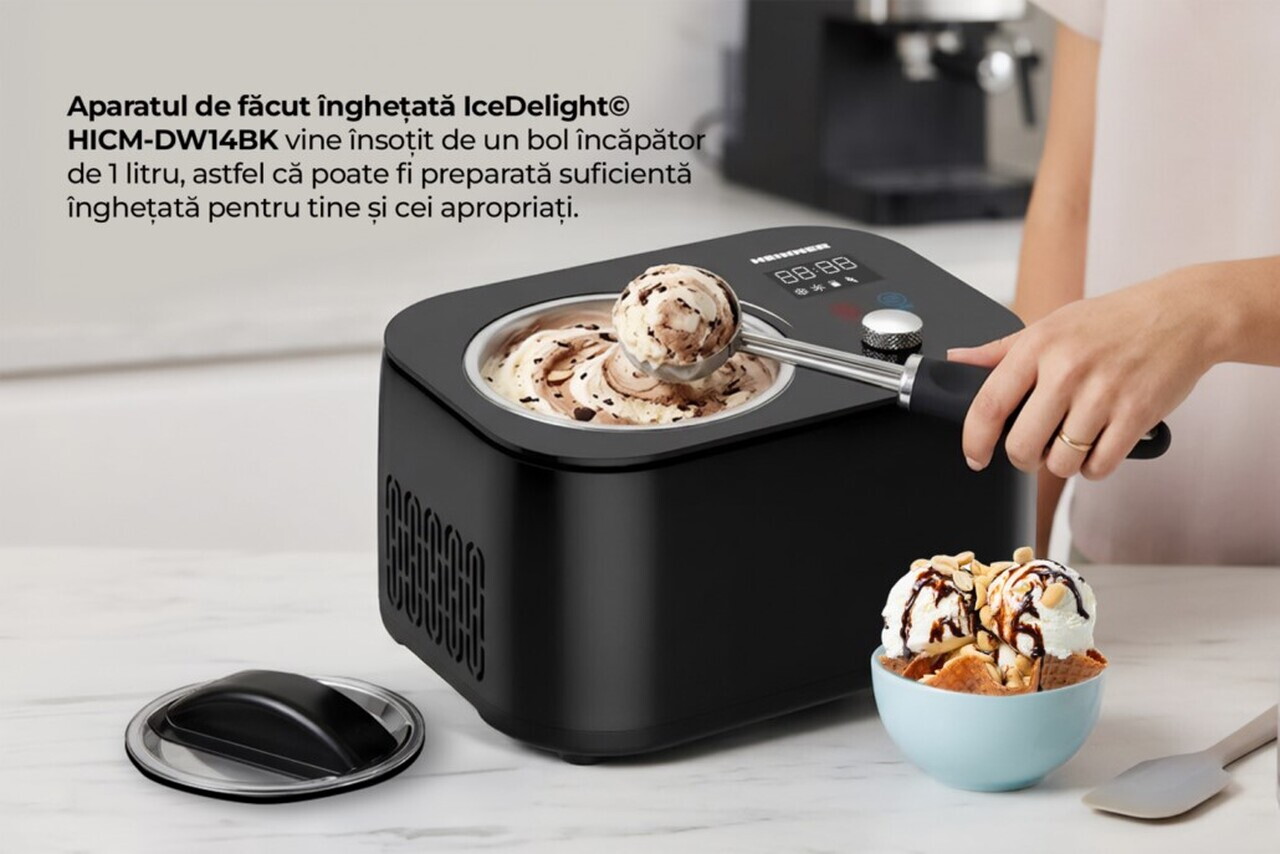 Masina inghetata IceDelight, Heinner, 100W, 1L, negru - view 11