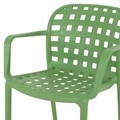 Scaun cu brate suprapozabil, Amir, 58 x 57 x 82 cm, plastic, verde