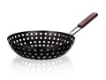 Wok pentru gratar Barbecue, Happy Green, Ø28x6.5 cm, metal/lemn