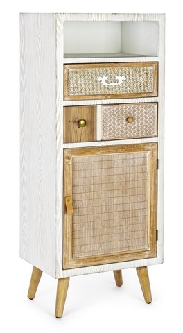 Bufet inferior Eloise, Bizzotto, 48 x 35 x 121 cm, MDF/ratan/bambus 121