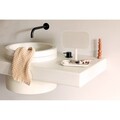 Oglinda cosmetica cu tava, Brabantia, Soft Beige, reglabila la 360 grade, factor marire x 5, 20x12.6x28.3 cm, polipropilena, bej