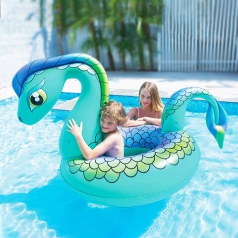 Colac gonflabil dragon turquise, big, 161 x 109 x 99.5 cm