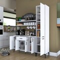 Dulap multifunctional, Rani, JE149, 160x198.6x40 cm, PAL, Alb