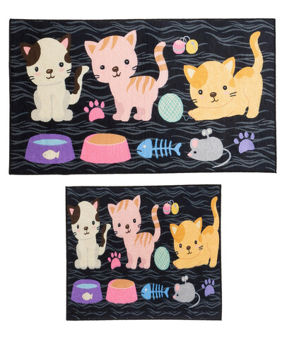Set covoraș de baie (2 bucăți), elliott, 4218a, catifea, multicolor