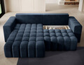 Coltar extensibil stanga 4 locuri ELTAP, Bon-14, Bonett, 250x175x92 cm, lemn/poliester, albastru inchis