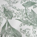 Lenjerie de pat dubla Conwallie, Homla, 3 piese, 160x200 cm, bumbac, alb/verde