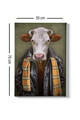 Tablou decorativ, Kanvas Tablo (50 x 70), Canvas, Lemn, Multicolor