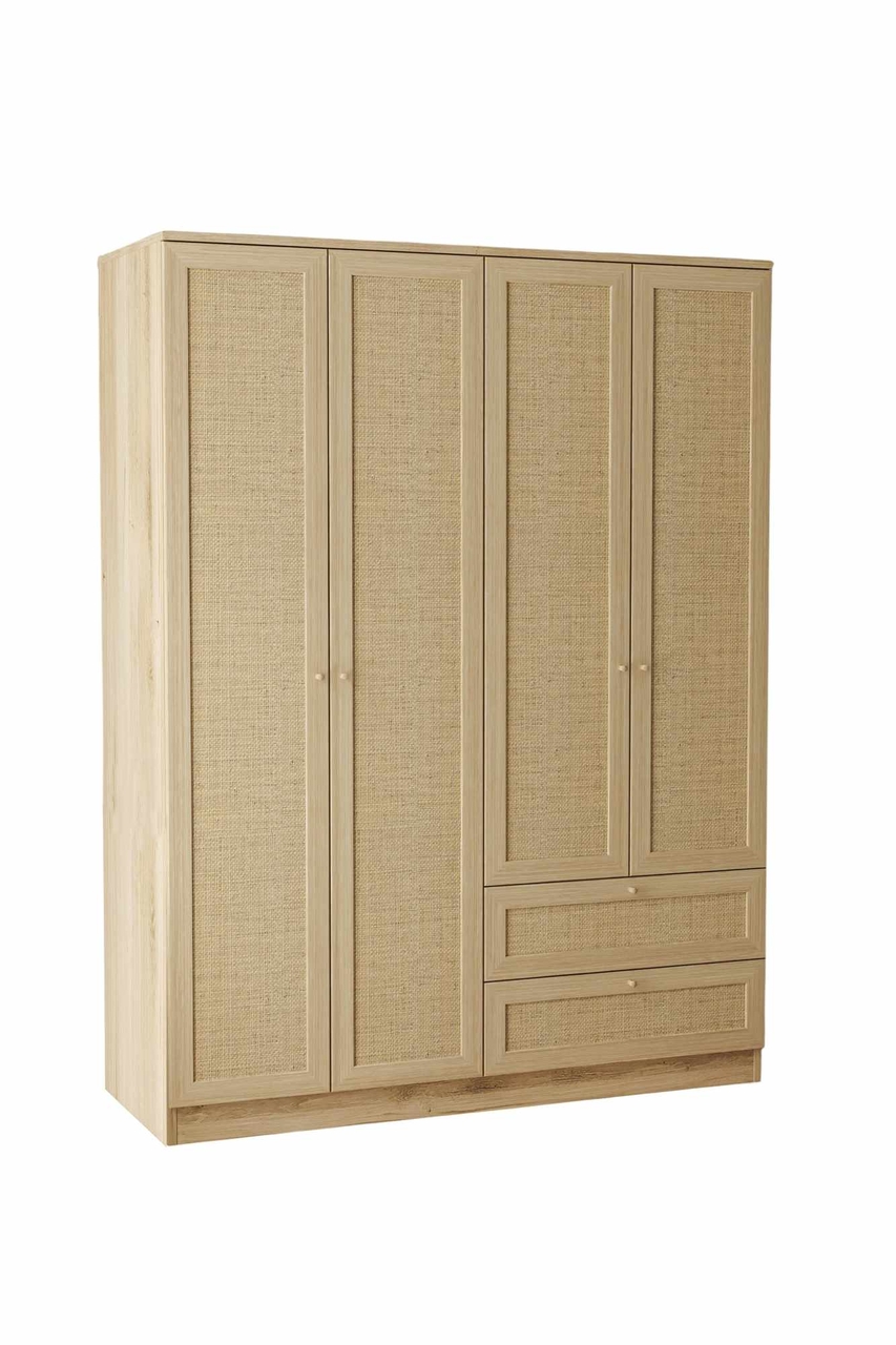 Dulap pentru haine, Hanah Home, Baru 182, 137x182x52 cm, Bej - view 5