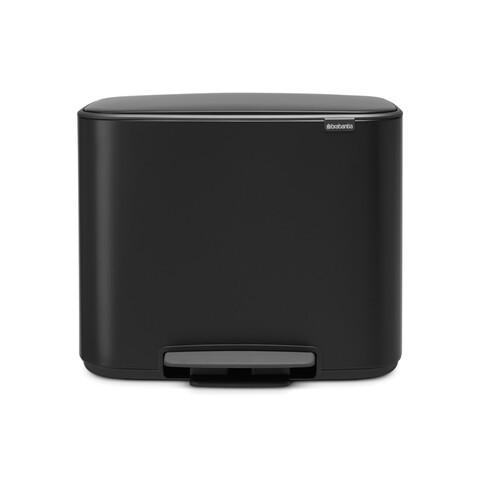 Cos de gunoi cu pedala, Brabantia, Bo Pedal, 36 L, 36.3x54x44 cm, otel, negru mat