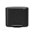 Cos de gunoi cu pedala, Brabantia, Bo Pedal, 36 L, 36.3x54x44 cm, otel, negru mat