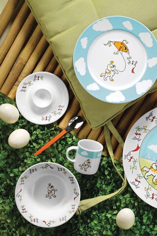 Set de masa pentru copii Kutahya Porselen, YS05MT4209947, 5 piese, portelan, multicolor imagine noua 2022