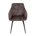 Scaun Satori, Homla, 62x58x79 cm, poliester/metal/MDF, maro inchis