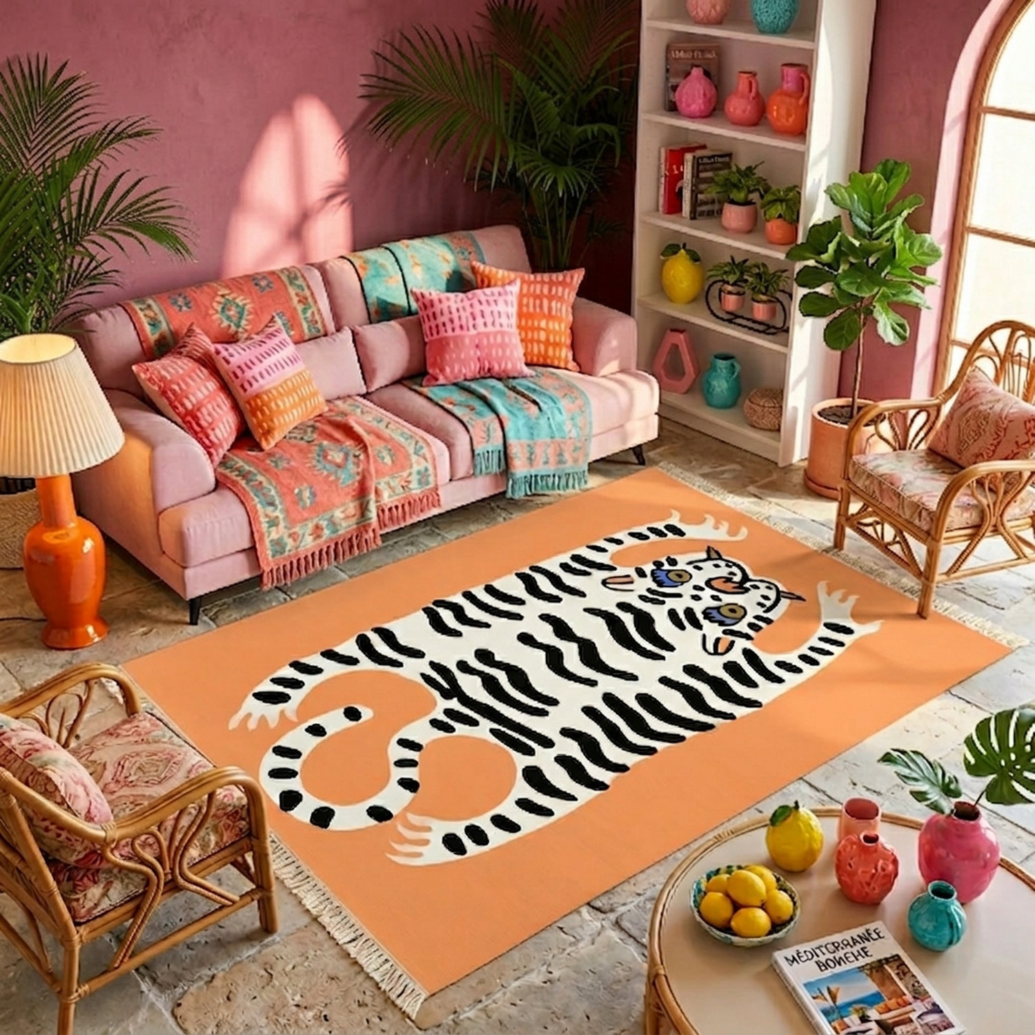 Covor, 180 HC, 50x80 cm, Bumbac, Multicolor